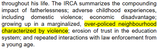 sarkonakj's tweet photo. A little glimpse into court logic: Here, Justice Sandra Nishikawa writes that Toronto's Driftwood neighbourhood is "characterized by violence" but also "over-policed." 

Her position seems to be that TPS should spend less time in one of the most dangerous areas in the city. https://t.co/PFfzM5sbHV
