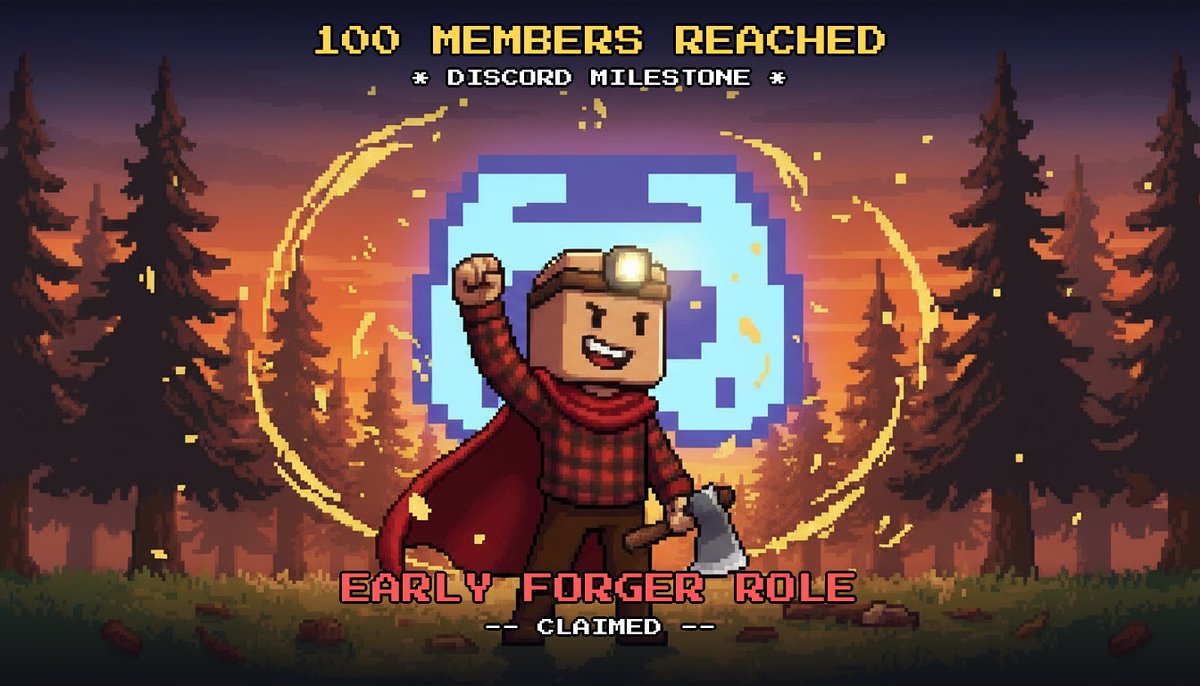Forgeveilweb3's tweet photo. 100 Early Forgers. Claimed. ⚔️

🎉We've officially reached 100 members in our Discord, and every ⚔️ Early Forgers role has now been claimed!

This is just the beginning.

Season 0 is almost here, and we've got plenty more surprises on the way. 👀🔥
#forgeveil
#solanagaming
#p2e https://t.co/dmyR5MlIGL