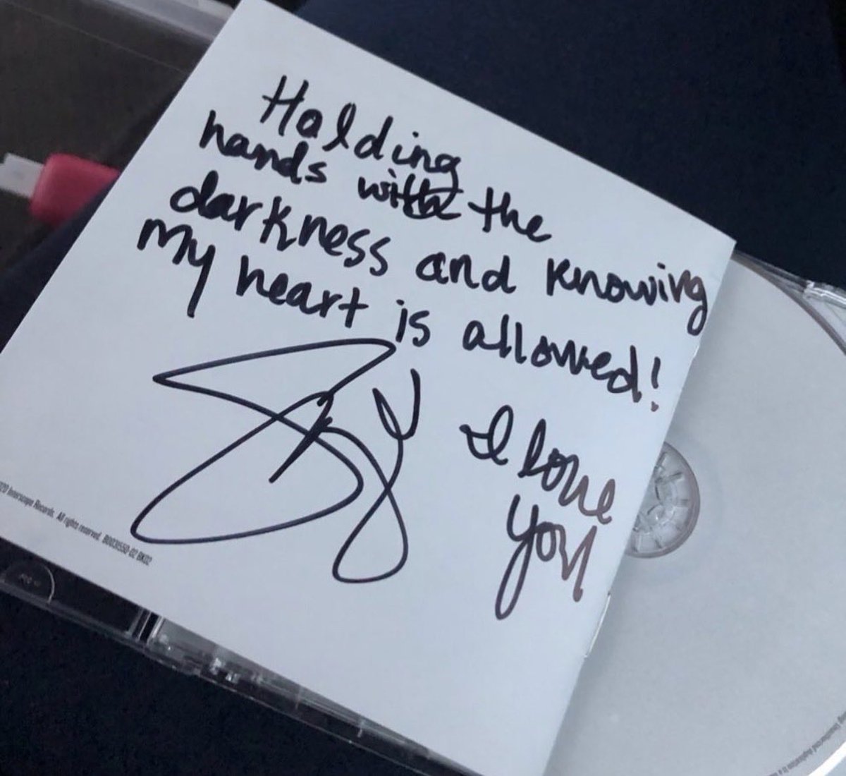 cosmicgabbi's tweet photo. @SelenaFanClub @selenagomez It’s my birthday today too 🤭 I’m planning on getting a tattoo of the lyrics she wrote out for me!! https://t.co/8LZG1SqXPe