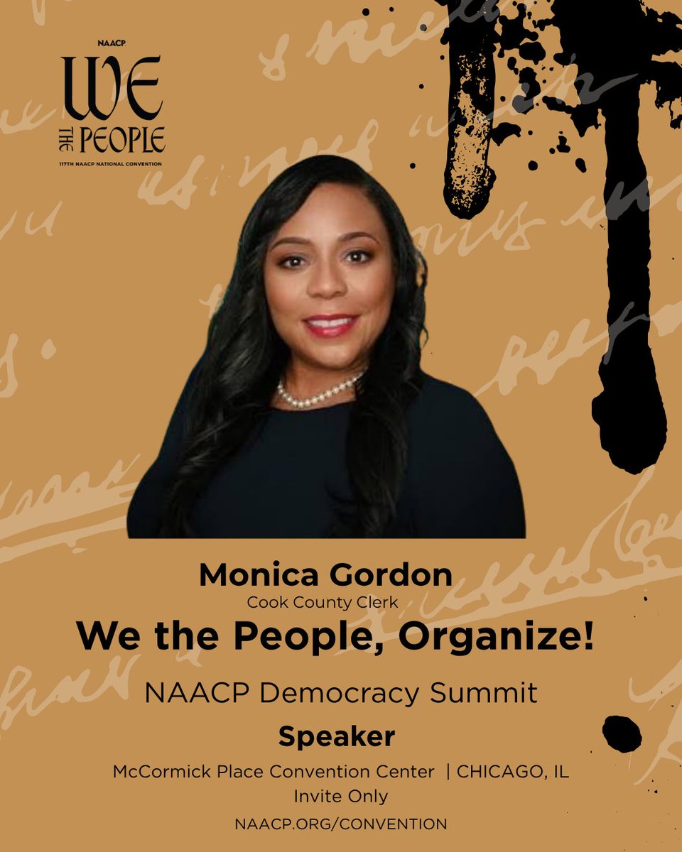 cookcountyclerk's tweet photo. It was a privilege to deliver welcome remarks at the NAACP Democracy Summit during the 117th NAACP National Convention. 

Thank you to the NAACP for the opportunity to be part of this meaningful conversation. https://t.co/XTRbq70baJ