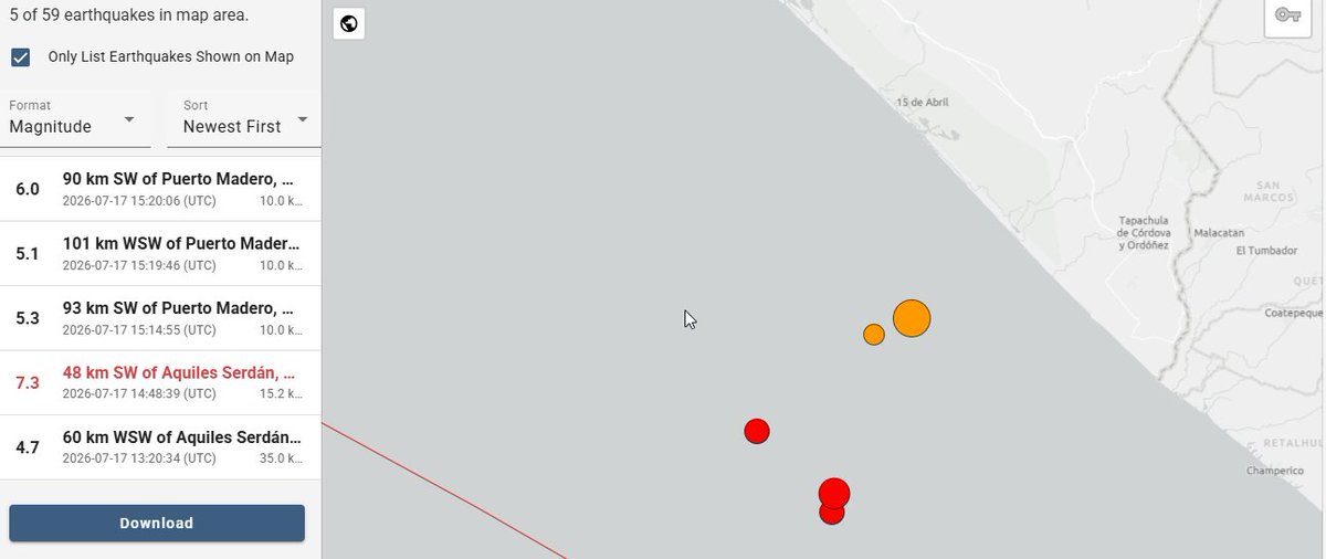 sumguyzclone's tweet photo. and the follow-up 6.0. 
Definitely be some more aftershocks after this, and the potential for a larger one is still possible. Stay safe out there! https://t.co/V8ewLvIEdY