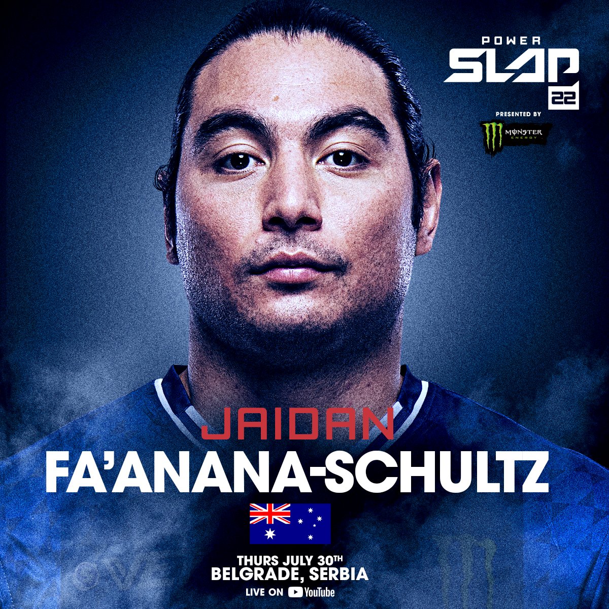 powerslap's tweet photo. 🇸🇰 TRUCHLIK vs FA'ANANA 🇦🇺

This light heavyweight match is going to be INSANE at #PowerSlap22 in Serbia 🇷🇸

[ $VET | July 30th | Live &amp; FREE on YouTube | 🎟️ Get TICKETS at link in bio ] https://t.co/vrAMzmsUPI