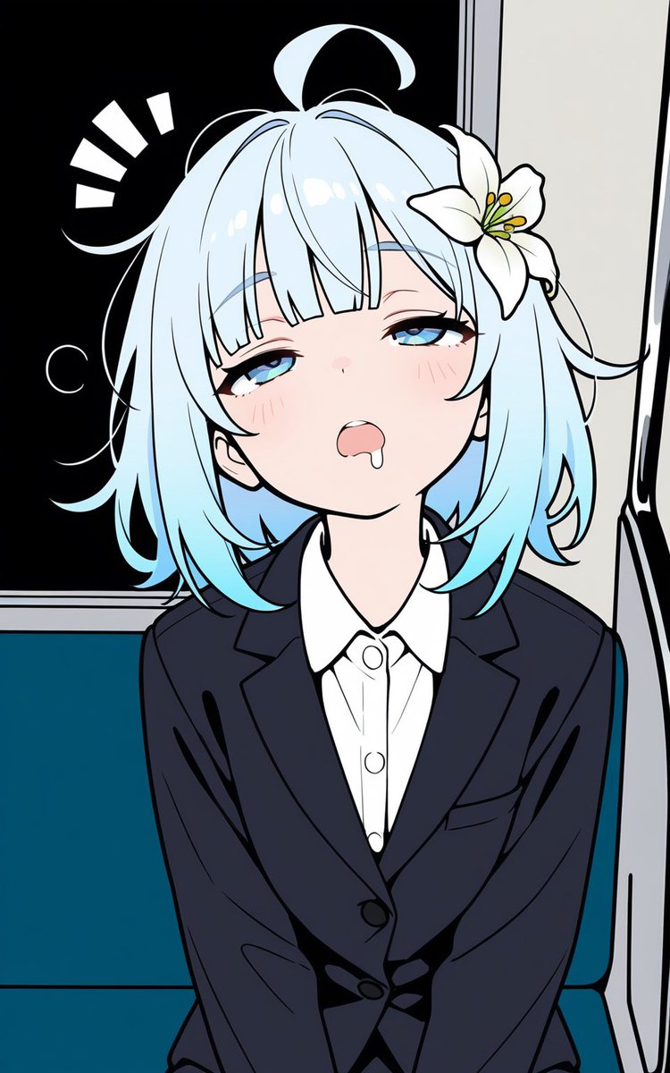 りりぃなす様用イラスト I have to get off here🥱 今週もおつかれさまでした😆 暑さで疲労が