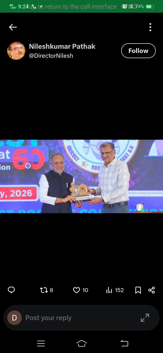 DharaABhatt's tweet photo. Hon'ble Minister Shri @arjunmodhwadia has officially launched #RobofestGujarat6_0!
We are proud that @RSCBhavnagar will host this prestigious robotics competition. Ready to welcome the brightest young innovators for an exciting journey of Robotics, AI &amp; STEM. https://t.co/bc9MLpCjU9