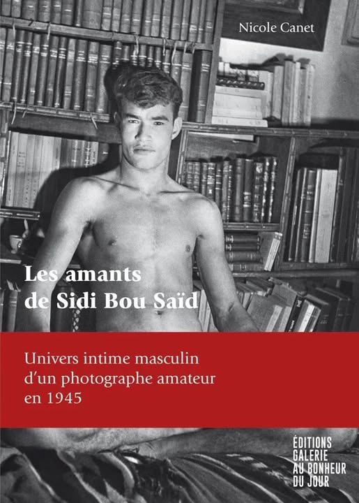 MusicaTrails's tweet photo. Over the 64 pages of this book are presented some 54 photographs taken by an amateur photographer in Sidi Bou Saïd, Tunisia.
Each image offers an opportunity to share in the joyfulness of a moment when time seems to have stood still before the lens of this passionate amateur, who photographed innumerable handsome boys encountered at the beach, young men who it seemed needed little coaxing in order to come and exhibit themselves in the man’s bachelor apartment.
The erotic tone of the scenes, where nudity is the rule, is heightened by the intimate nature of the surroundings: the pictures were taken in the very bedroom of the apartment, strewn with familiar objects and personal effects. The contrast between the bookcases and refined paintings of the intellectual gentleman and the lascivious abandon of the boys, as they drape themselves over his couch in provocative poses, is quite striking.