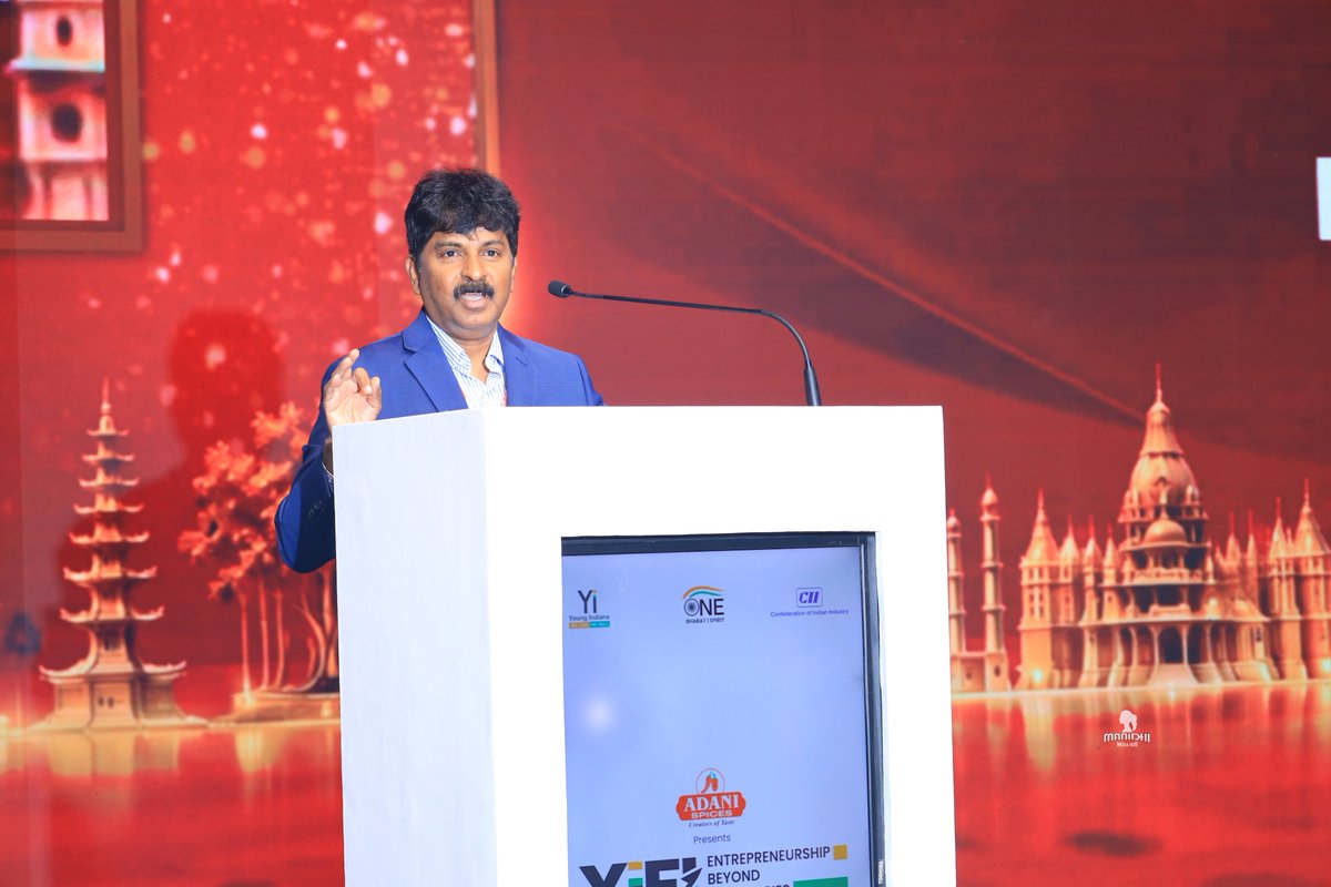 YiTweets's tweet photo. A Powerful Start to YiFi Summit 2026! 🚀

The 3rd Edition of the Young Indians Financial Independence (YiFi) Summit 2026 commenced in Madurai with an inspiring inaugural session, bringing together industry leaders, entrepreneurs and changemakers under the theme "Entrepreneurship Beyond Boundaries."

The session featured inspiring addresses by Mr. J. Murugavel, Vice Chairman, CII Tamil Nadu State Council; Mr. Arun Rathod, National Chairman, Young Indians; Mr. Anuj Agarwal, National Vice Chairman, Young Indians; and Mr. Vikranth Karmegam, Chair, Yi Madurai, setting the tone for two days of meaningful conversations, collaboration and entrepreneurial excellence.

The momentum continued with a thought-provoking session, "Building Billion-Dollar Businesses: The Mindset, Money & Mistakes," where Mr. Anuj Agarwal shared valuable insights on entrepreneurial mindset, scaling businesses, embracing failures and building enduring enterprises.

An inspiring beginning to two days of learning, networking and shaping the future of Indian entrepreneurship.

#YiFi2026 #YoungIndians #EntrepreneurshipBeyondBoundaries #OneBharatOneSpirit  #Madurai