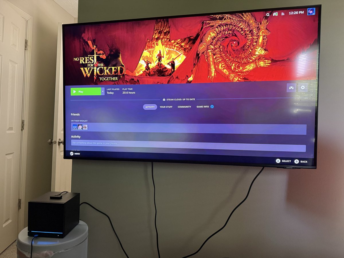 teslabot117's tweet photo. Hey Friends at @wickedgame & @moongamestudios - I'd like to play No Rest for the Wicked on my new Steam Machine, however I'm locked to these max resolutions:

1. 16:9 1368x768
2. 16:10 1920x800
3. 21:9 1920x800 (leaves big black bars - no good!)

It appears to be the game thinking the Steam Machine is a Steam Deck. I tried forcing Proton GE-11-1 & 10.0-4 but those didn't work. The launch option "SteamDeck=0 %command%" also does not work.

Help!! I'd love to play but the low res is killing me!