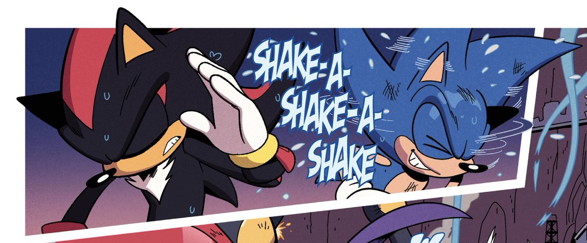 FirestormFox's tweet photo. Shadow raised in a pristine sterile environment in space vs feral hobo who grew up in the wilderness probably eating bugs Sonic https://t.co/GfoW3rEiQd