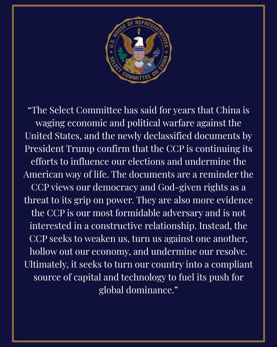 Select Committee on China tweet media