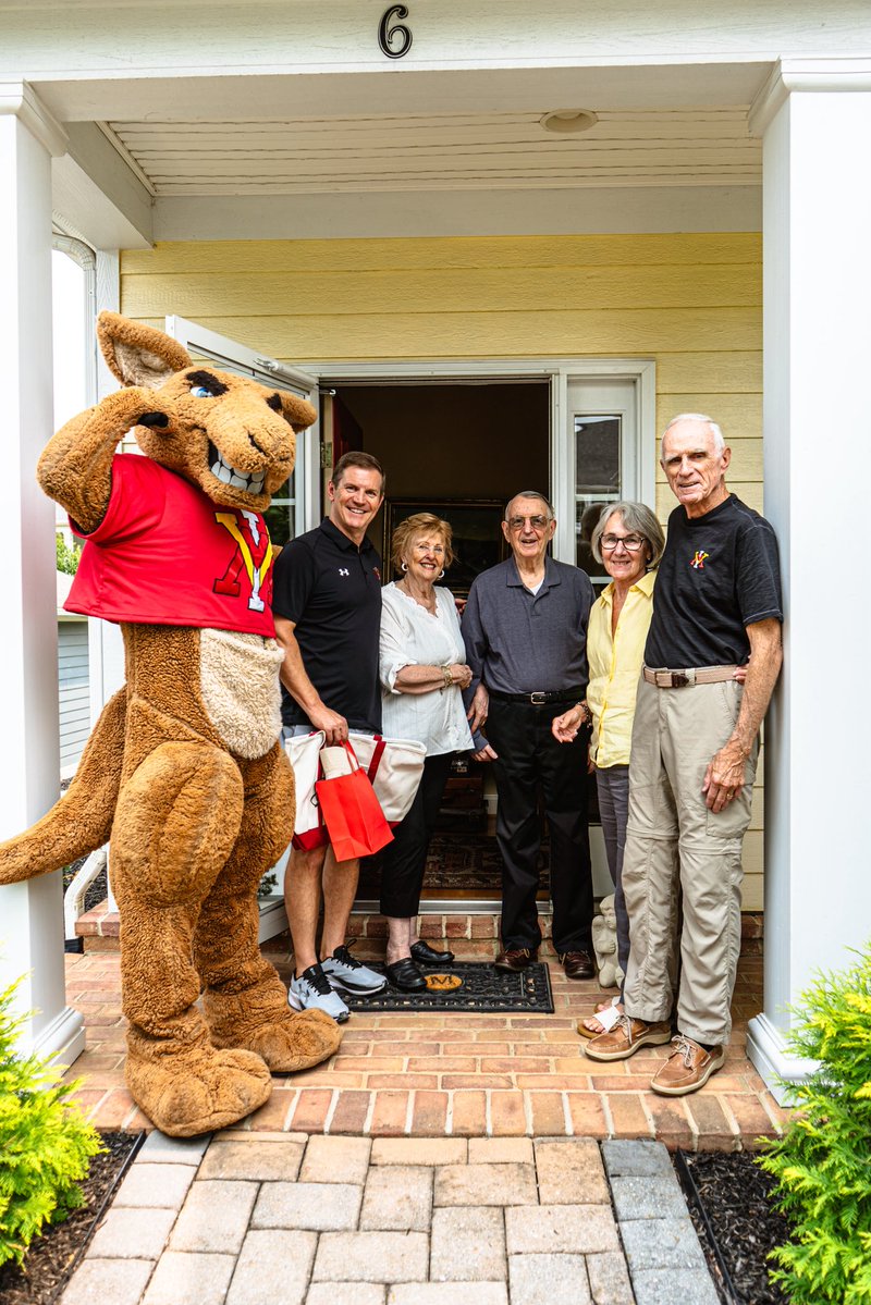 VMIAthletics's tweet photo. Coach Ingram and Moe made a special visit to some of our local season ticket holders, hand delivering their season tickets‼️ You can get your season tickets by clicking the link in our bio🎟️

#RahVaMil | #Brotherhood https://t.co/JyxZzn4g25