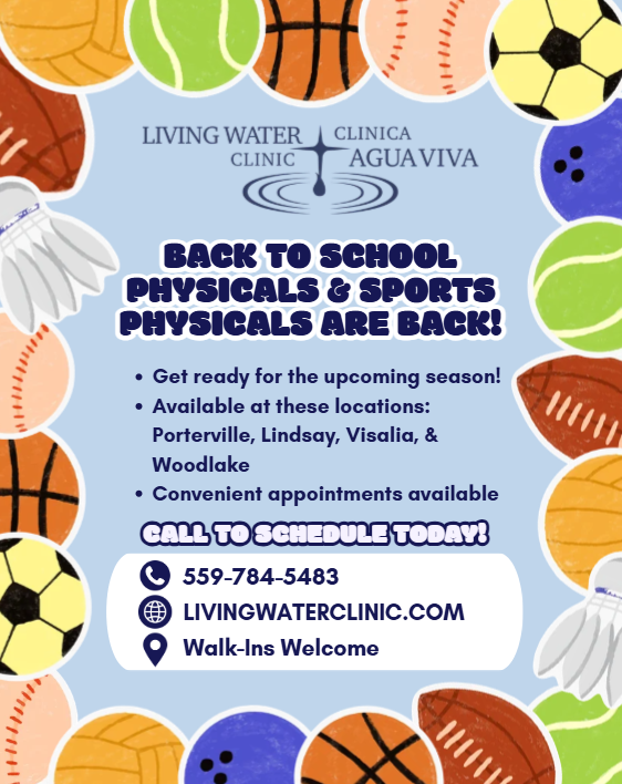 LW_Clinic's tweet photo. 🏆🏃 Sports season is here!

Make sure your athlete is ready with a sports physical at Living Water Clinic.

🩺 Schedule today: (559) 784-5483

We’re here to support the health and success of our student athletes! 💙 

#livingwaterclinic #lovethroughhealthcare #sportsphysical https://t.co/Oh4ABWWzwk