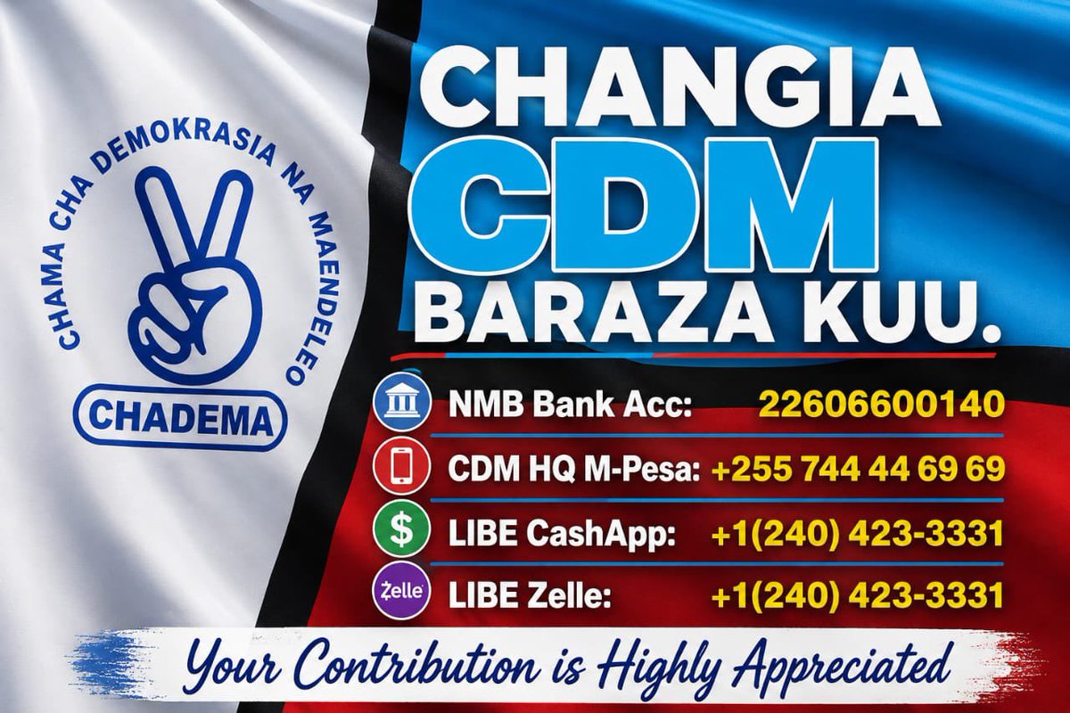 mangekimambi's tweet photo. Hi guys, I’m sorry, sikujua kuwa kuna official channel Chadema wameweka kwa ajili ya kupokea pesa za Diaspora. 

Naomba Diaspora mtupilie mbali lile tangazo langu la jana.

Sio kama nilitaka kujiamulia mambo ni vile sikujua kuna official channel tayari Chadema wame establish kwa ajili ya Diaspora so I thought I was helping. 

diaspora mnaoona shida kutuma wenyewe moja kwa moja tuonane na kaka Libe @Liberatus80 . 

Ila nilishapokea $200 kutoka kwa watu 3 na ndio hizo nimewatumia Chadema sasa hivi.