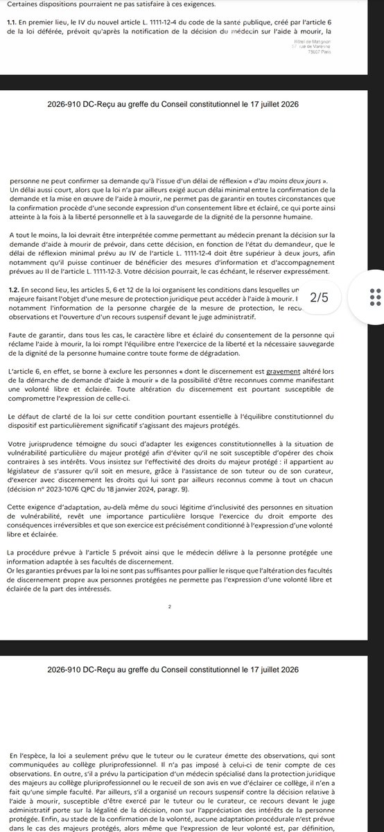 VirusWar's tweet photo. Le PM Sébastien Lecornu vient de déposer un recours devant le
@Conseil_constit concernant la loi sur l'aide à mourir 
Il s'inquiète de l'absence de précisions sur la vérification du consentement de la personne

Vers une censure totale ?
Le CC ne peut préciser ce point essentiel ! https://t.co/jgWNgjYVMY