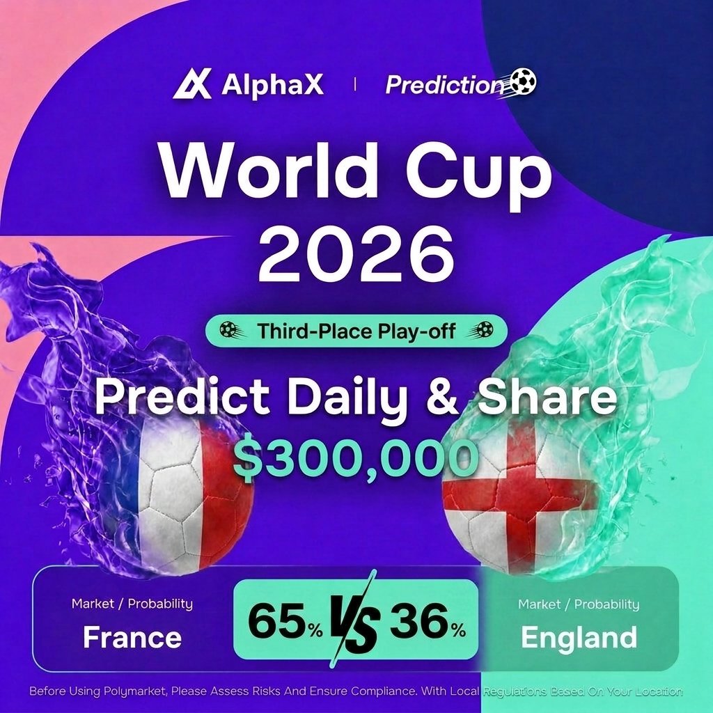 AlphaX_DEX's tweet photo. 🇫🇷 France vs England 🏴󠁧󠁢󠁥󠁮󠁧󠁿

Third place still matters when you've come this far.

🗓 Jul 18 · 21:00 UTC · Third Place

1️⃣ Follow @AlphaX_DEX
2️⃣ Retweet this post &amp; tag 3 friends
3️⃣ Drop your match prediction screenshot + UID
🎁 3 Winners · 20 USDT each

⚡ https://t.co/EtLMULpnVA https://t.co/ULfJiyHdyh