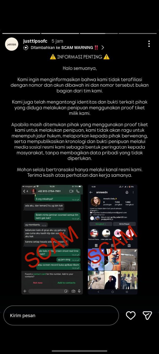 deyynosaurus's tweet photo. @kstnz Dia juga diduga menggunakan proof tiket dari akun jastip lain untuk melakukan penipuan https://t.co/j2MYsMuFW4