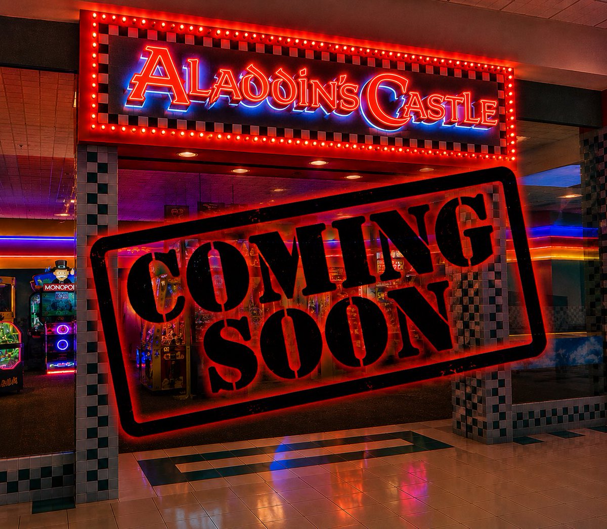 AladdinsCastleM's tweet photo. we been cooking in the lab and it’s about to get LOUD

what’s coming next is not a drill. built differently, built for real, built for you

nostalgia is the meta 

buckle up 🎢🔥

more very soon 👀👀 https://t.co/iWRfR2VNnG