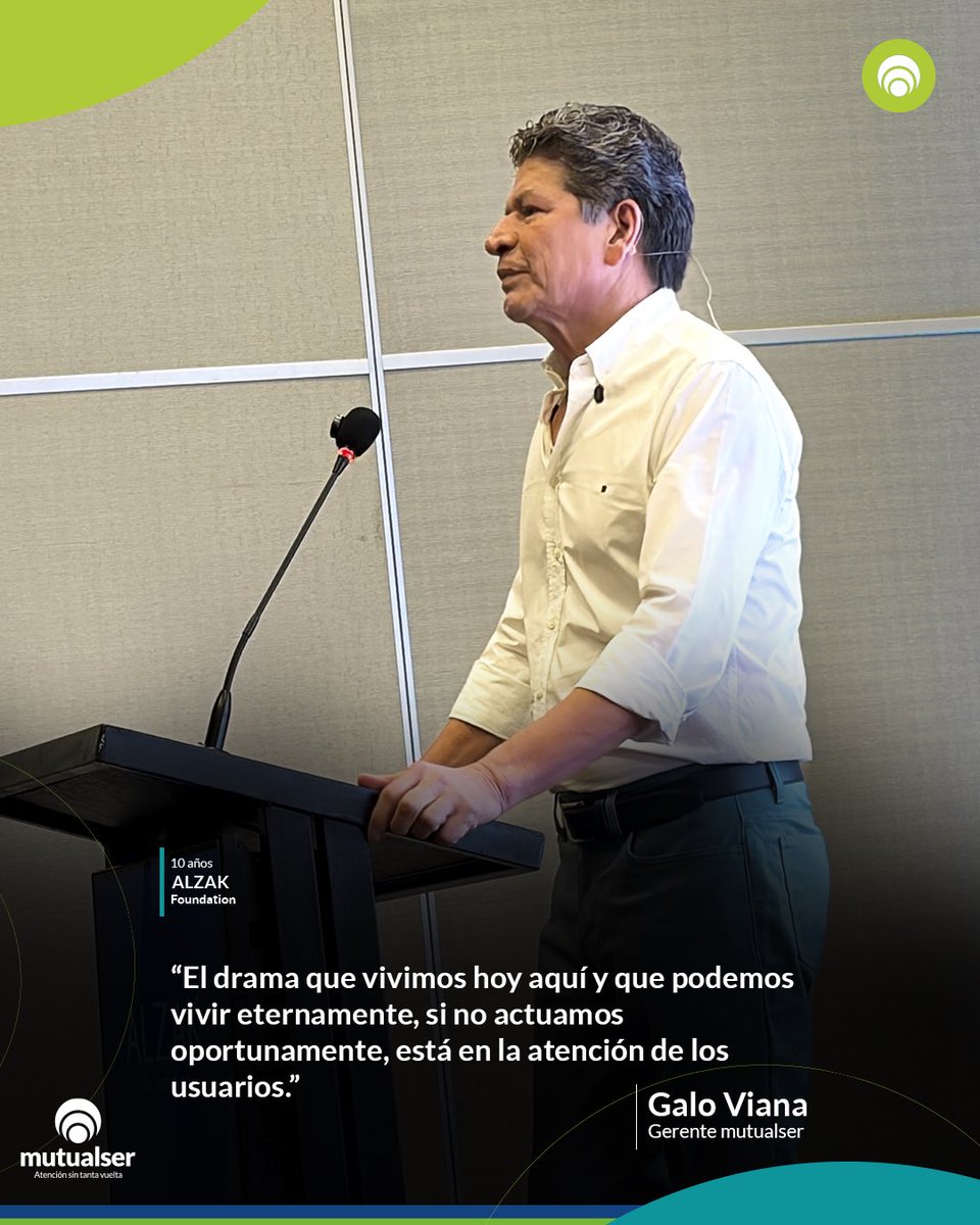 mutualser_'s tweet photo. En el marco de los 10 años de la Fundación Alzak, Galo Viana afirmó que la sostenibilidad del sistema de salud exige mucho más que recursos: requiere liderazgo, mejorar la atención a las personas, fortalecer la sostenibilidad financiera y acelerar la transformación digital. https://t.co/sv2ilPnEF0