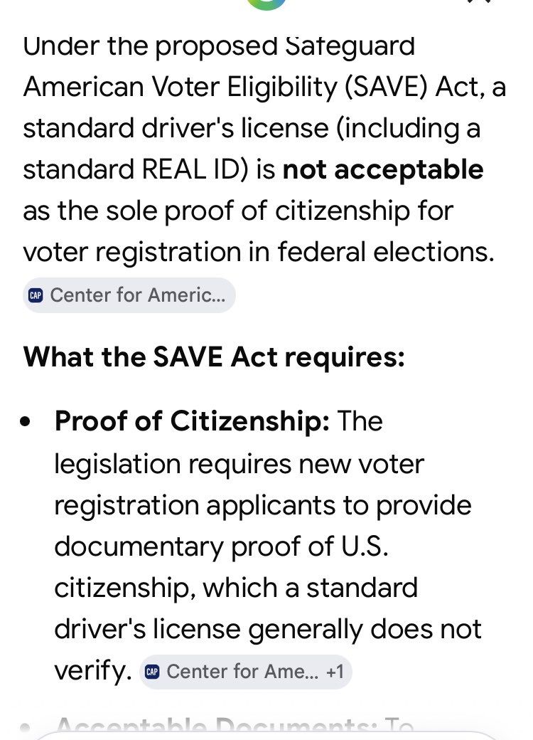 plucas0867's tweet photo. @LibertySen1776 @Alexoo4 @RandPaul So you can either photoshop or ask in a way that guarantees a response if your choosing. This was the response when I asked according to the save act is a standard drivers license acceptable id https://t.co/J64VAR4aPO