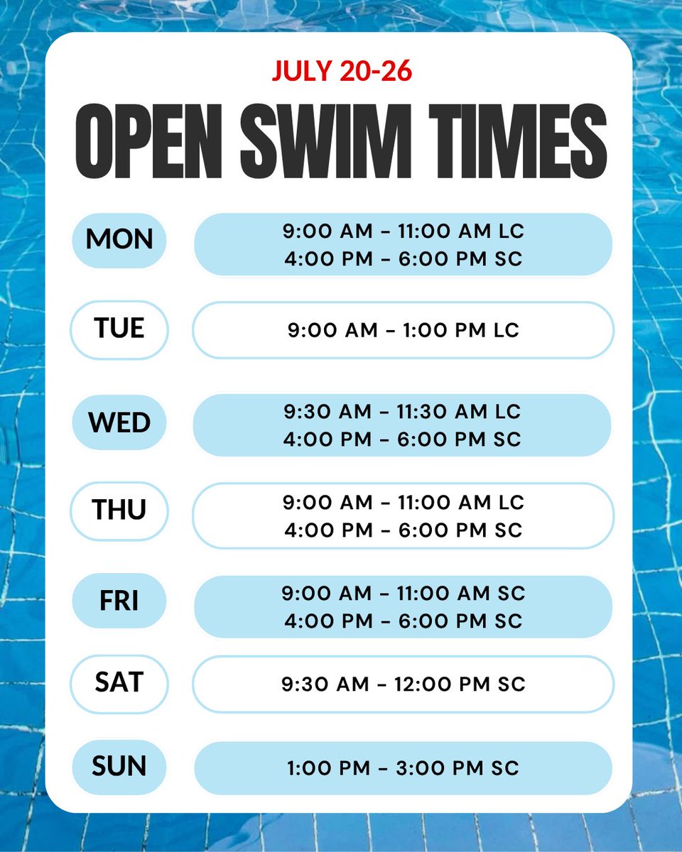 RRMP_Pepp's tweet photo. Lanes are subject to change on Friday-Sunday 

LC = Long Course
SC = Short Course https://t.co/xBEAcQajnR