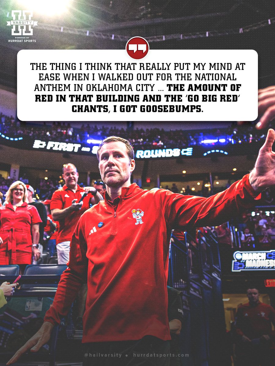 HailVarsity's tweet photo. Fred Hoiberg describes the special atmosphere Nebraska’s fanbase created at the NCAA Tournament in OKC in an interview with Jon Rothstein on Inside College Basketball Now. https://t.co/hvK2oX2C56
