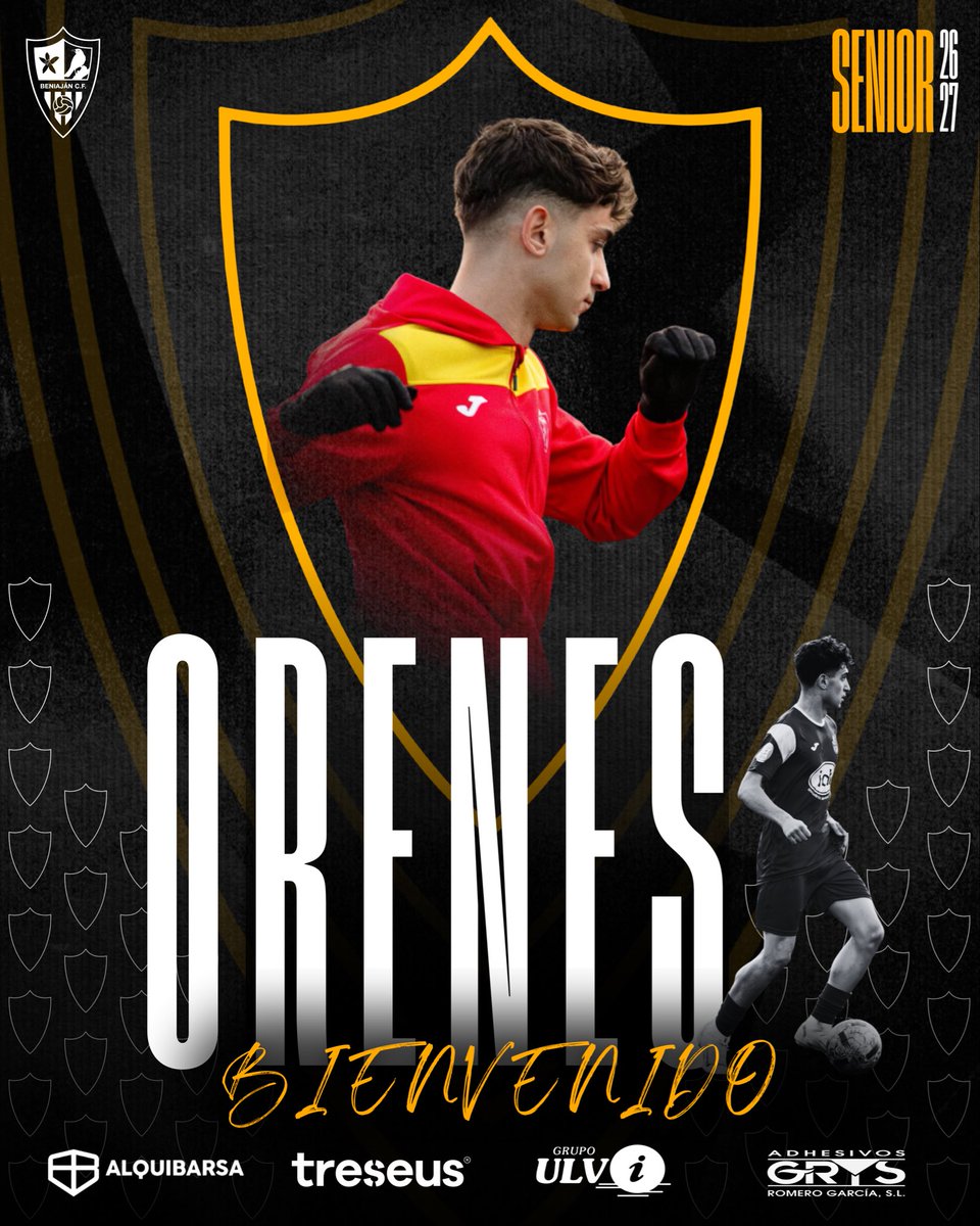 BeniajanCf's tweet photo. //ORENES//

Nuestro Antonio Orenes regresa a casa como jugador de nuestro equipo Senior ‼️👏🏻

Extremo con desborde y velocidad para la banda del Patricio Pelegrín 💨

BIENVENIDO DE NUEVO ANTONIO💛🖤 https://t.co/JF7PMSwdlx