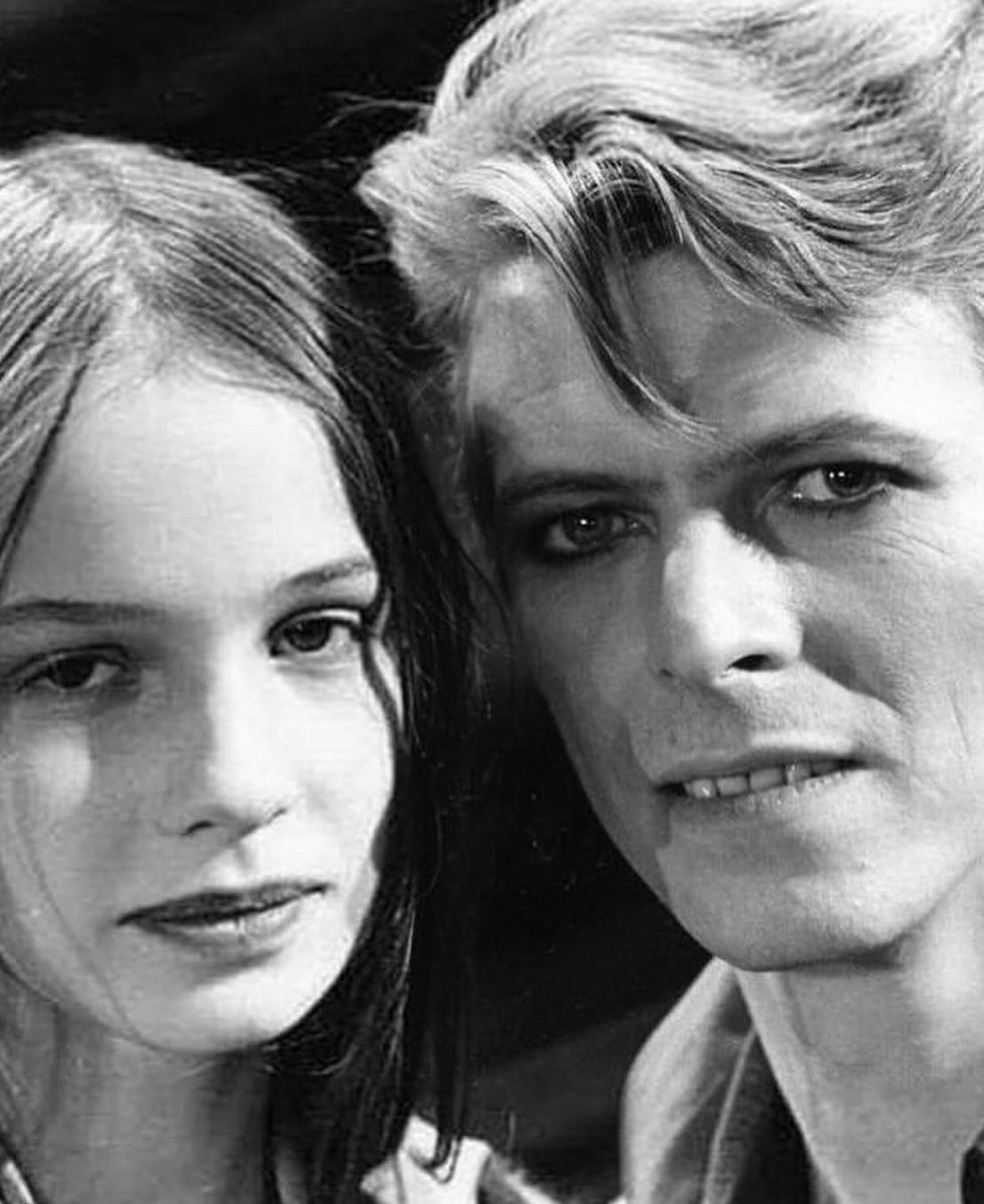 castcredits's tweet photo. David Bowie and Natja Brunchorst on the set of Christiane F. (1981). https://t.co/1R1C9WdmB5