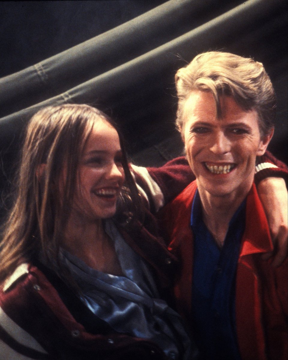 castcredits's tweet photo. David Bowie and Natja Brunchorst on the set of Christiane F. (1981). https://t.co/1R1C9WdmB5