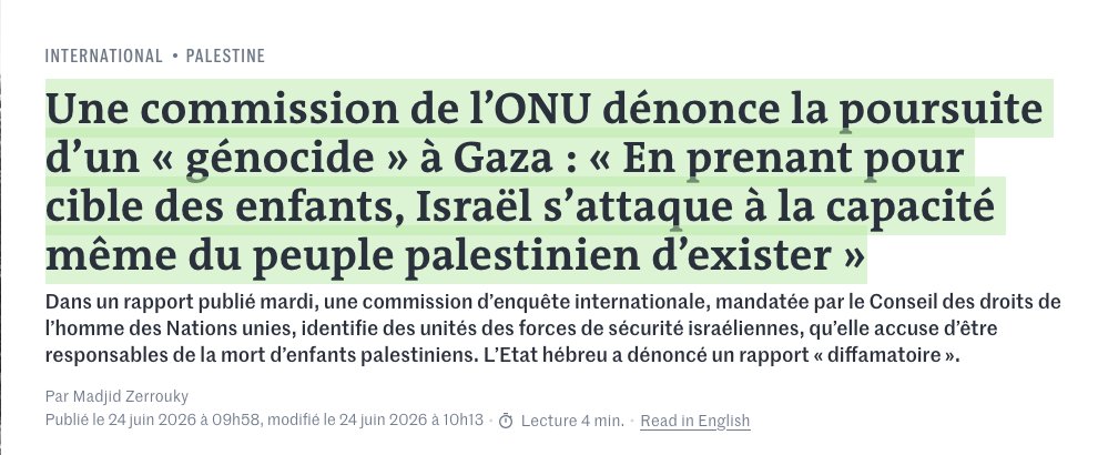 PRouge68245's tweet photo. Cibler  délibérément les enfants !  

Qui sont ces monstres ?  

Une commission d’enquête internationale, mandatée par l’ONU accuse Israël de « cibler » délibérément les enfants à Gaza, dénonçant un « génocide » en cours.

https://t.co/nIJB7PpVl7 https://t.co/cR2dNXOpv5