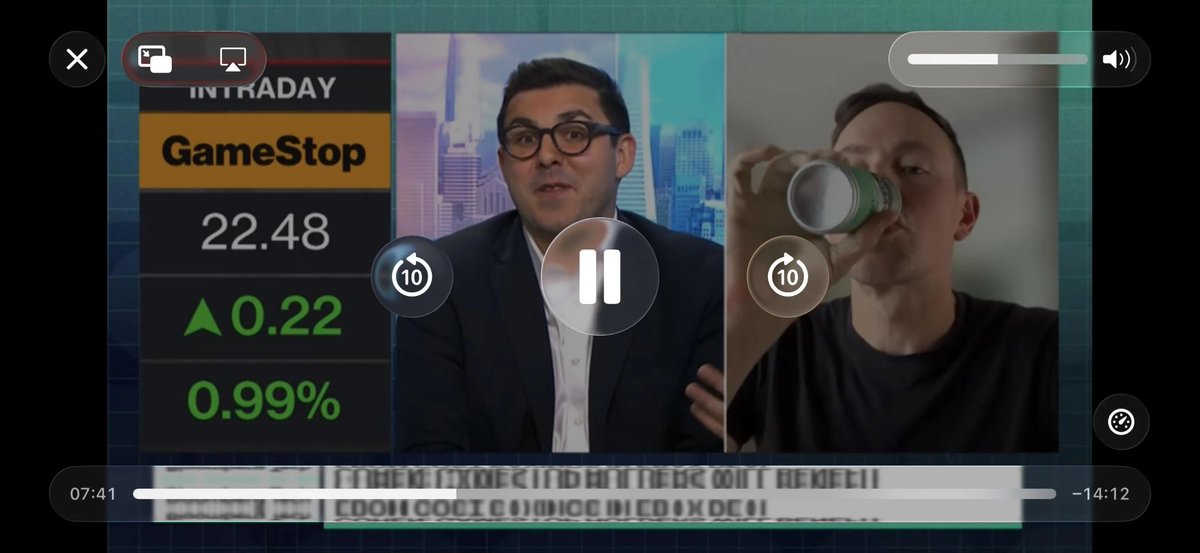sneedweb's tweet photo. Ryan Cohen drinks a green drink at 7 minutes and 41 seconds into the GameStop interview.

You can't make this up. That's one a hell of a $GME tinfoil. https://t.co/gRCyOKYsFA