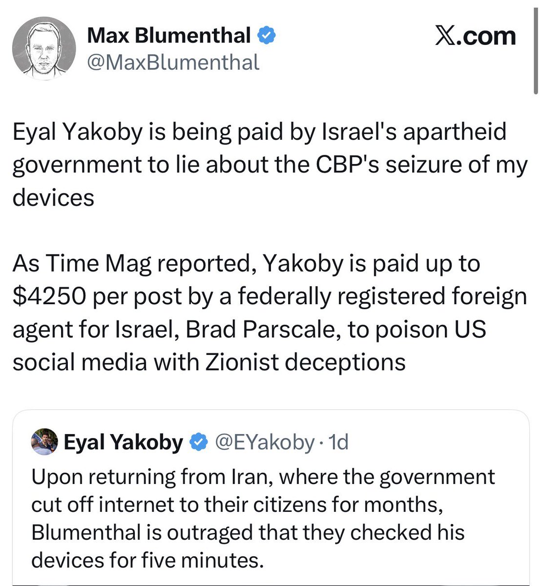 Eyal Yakoby tweet media