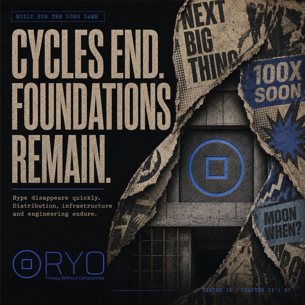 ryonews_'s tweet photo. Cycles end. Foundations remain.
Hype can attract attention, but only distribution, infrastructure and engineering can carry a private monetary network forward.
#RyoCurrency #BuildNotHype https://t.co/SIbHWTdems