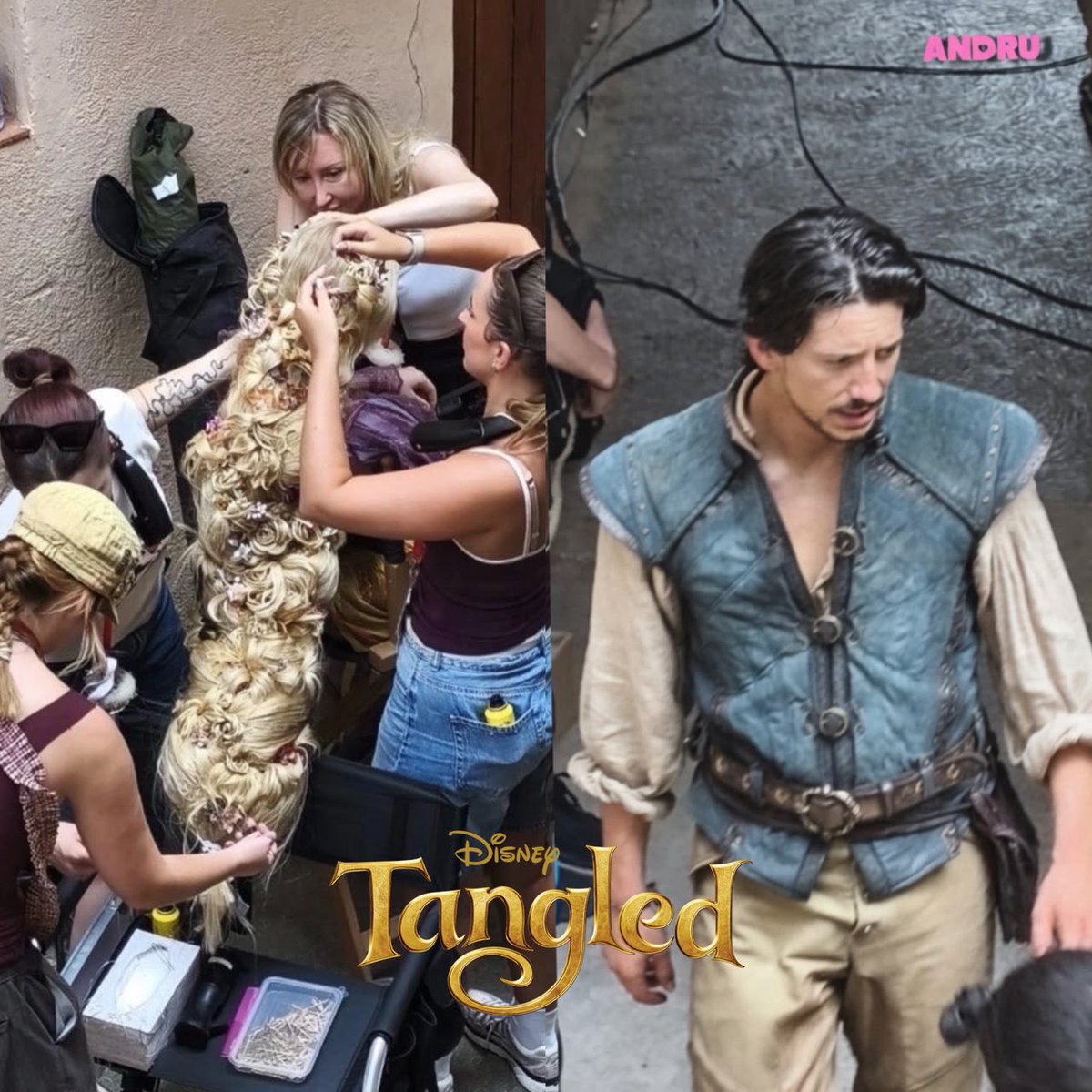 andrugeek's tweet photo. ¡BOMBA! 🧡 Tenemos el primer vistazo a Teagan Croft y Milo Manheim como #Rapunzel y #FlynnRider desde el set de grabación del live-action de #Enredados. https://t.co/6bnSMrHx5A
