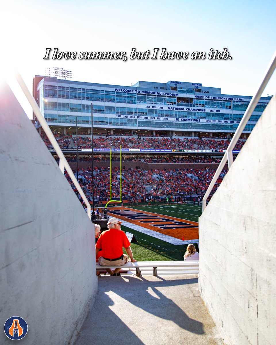 Champaign_Room's tweet photo. Summer is great, but we are missing Saturdays in Champaign 🏈 #Illini https://t.co/Z6zL1fmV1l
