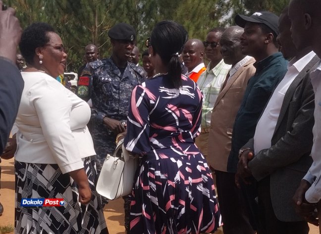 dokolopost's tweet photo. State Minister for Local Gov't @JustineNameere launched the 12.7km Alwitmac–Awiri–Asalim Road under RUDSEC in Dokolo and was named "Akot" after rain fell during her visit, ending a prolonged drought. She was joined by Dokolo North MP Joseph Jones Ogwal, WMP Sarah Aguti. https://t.co/c9vR8Su8kC
