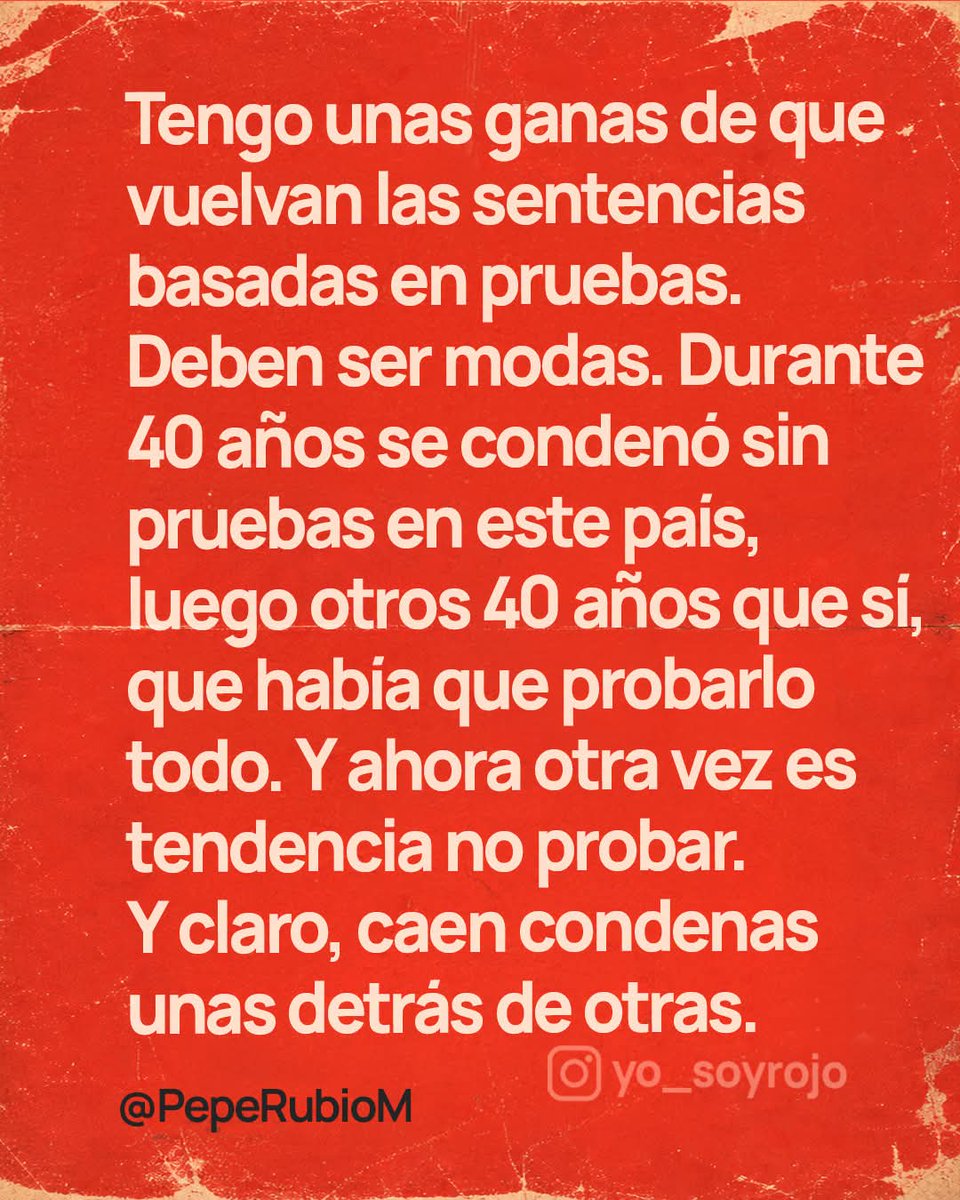 LIANRICO's tweet photo. Todos tenemos ganas, de que se vuelva a condenar a una persona BASÁNDOSE EN PRUEBAS ; NO EN SUPOSICIONES, INDICIOS, ETC !!!!!!! https://t.co/80S2b6mFTF