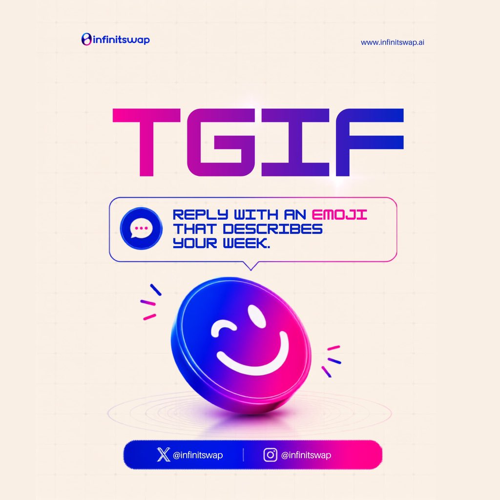 Infinitswap's tweet photo. TGIF! https://t.co/MWWq4aVrHt