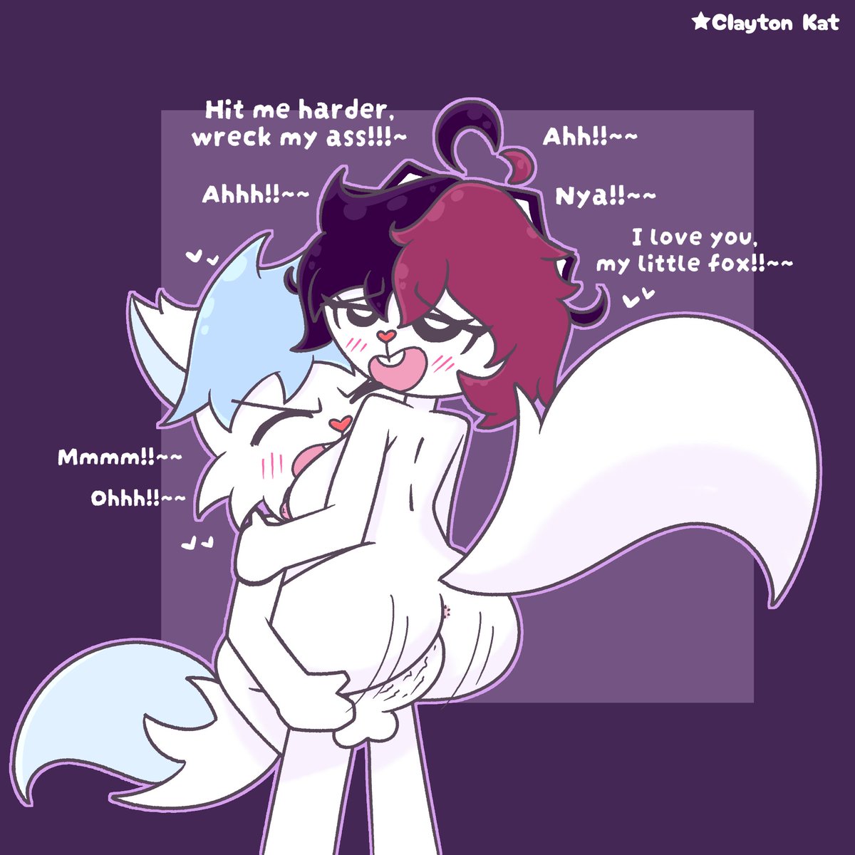 ClaytonKat_'s tweet photo. Dibujín para mi @himari_arts de nuestros ocs dándose un cogidón. 🔥🤍🩵

#rule34furry #nsfw #nsfwtwt https://t.co/nCTjFMtoQ6