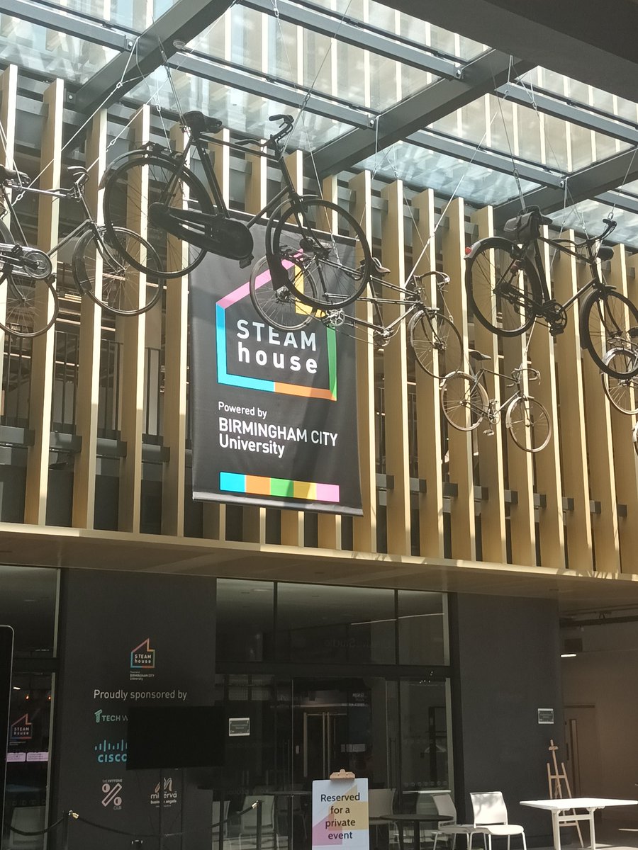 deborahharries's tweet photo. Great discussion about improving access to work experience, apprenticeships and careers for young people in the culture sector - performing arts and creative industries - with @brumhippodrome @TheRSC @MayorWestMids at former bicycle factory #STEAMhouse https://t.co/uWRBcrMQjE