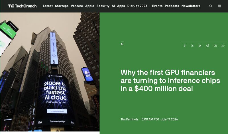 GoodisonJason's tweet photo. General Compute has secured up to $400 million in debt financing from Upper90.

We're using this to accelerate our purchase of ASICs - to build the fastest inference cloud in the world

Thank you to Upper90, the GC team, and TechCrunch for writing about us https://t.co/aJtL8xYRVv