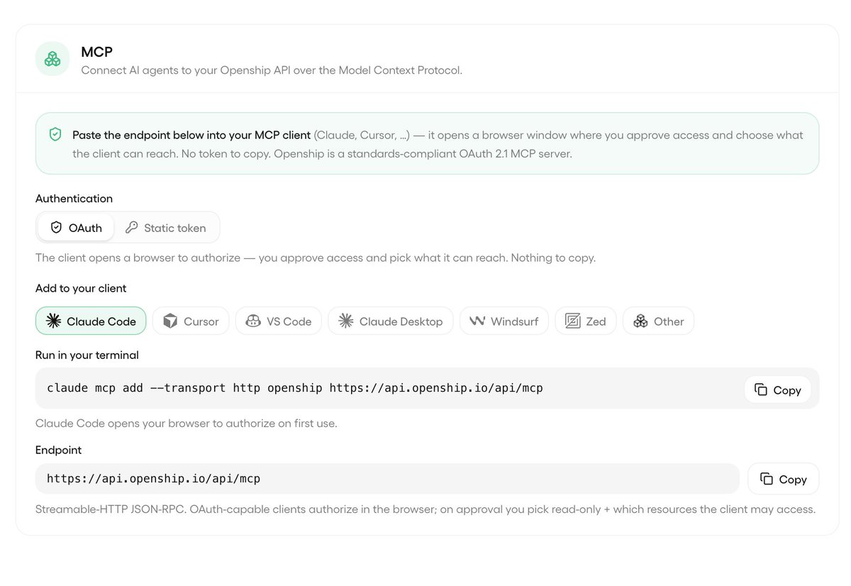 OpenShip tweet media