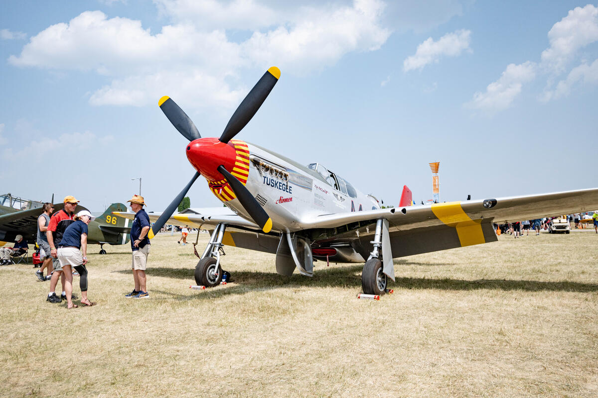 Boeing's tweet photo. Who’s ready for @EAA AirVenture Oshkosh? #OSH26 ✈️

We'll be at Boeing Plaza next week connecting with industry peers, customers, and aviation enthusiasts. Follow along to see why more than 700,000 people from 90+ countries gather here each year for the "World's Greatest Aviation Celebration!"
