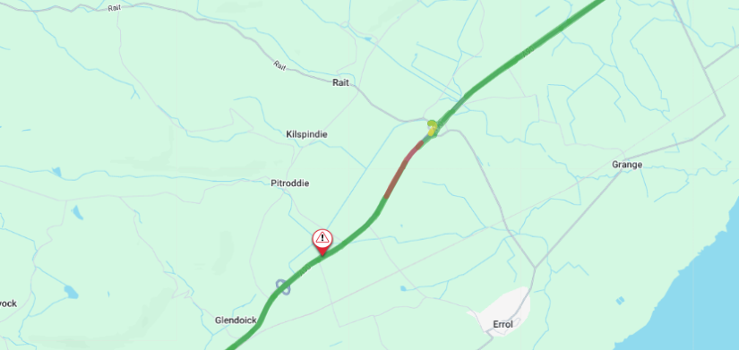 trafficscotland's tweet photo. ❗️UPDATE 🕐18:01

🗺️#A90 Inchmichael/Rait

⚠️The #A90 is restricted NORTHBOUND due to a road traffic collision. Lane 2 is closed.

🚗Drivers should use caution on approach, however, only a minor delay is reported.

Plan your journey at https://t.co/YhNVx5VKCN

@NETrunkRoads https://t.co/5io07KqcPU