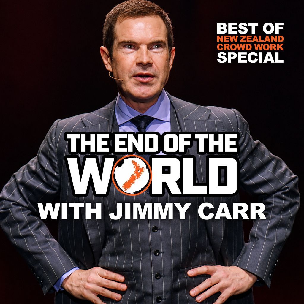 jimmycarr's tweet photo. The End of the World With Jimmy Carr: a collection of Jimmy's favourite crowd work moments from the Laughs Funny tour in New Zealand, featuring the best audience interactions from across the country. 

Watch now on YouTube: https://t.co/U3TYPK5f2c https://t.co/BeQexMP5Jd