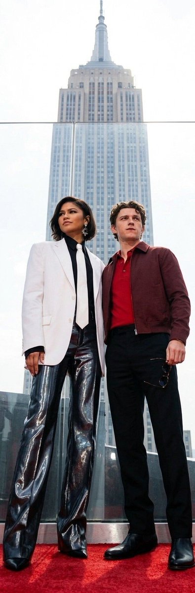 BoinkBuzz's tweet photo. Tom Holland &amp; Zendaya at the "Spider-Man: Brand New Day" photocall in New York https://t.co/ljQ131x2Q9