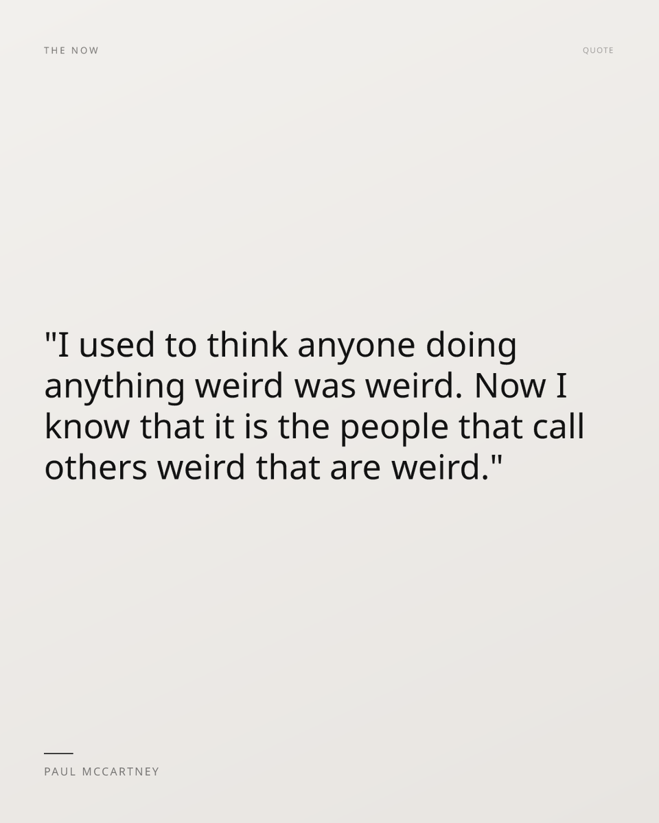 thenowapp's tweet photo. Words worth sitting with from Paul McCartney.

https://t.co/fXNkRyfyMy https://t.co/0SuOihdnbJ