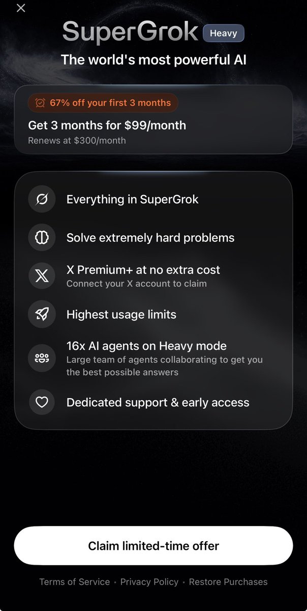 ZactJones's tweet photo. @premium That’s is not what I see as a Super Grok user. https://t.co/bXsZDidifw