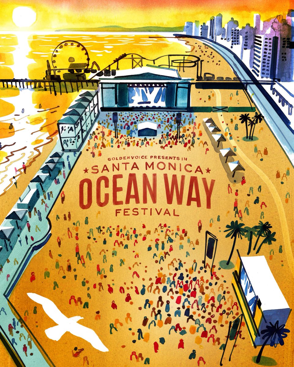 oceanwayfest's tweet photo. Two days of music right here, on the iconic Santa Monica beach. Register now to access tickets, on sale Thursday, July 23. https://t.co/XDaZ6eBl5e