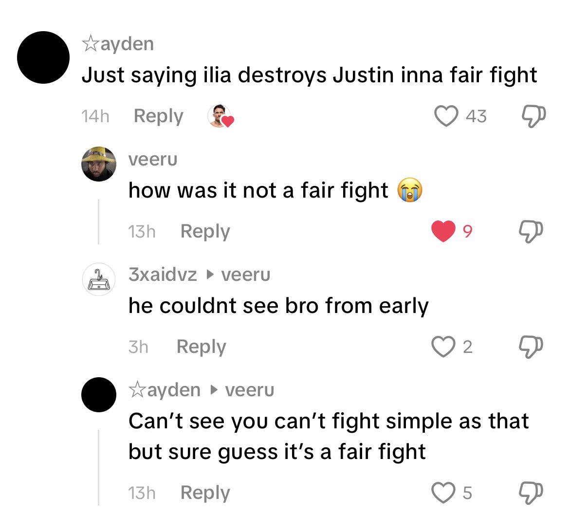 SnakeSuly's tweet photo. Does anyone know what mysterious force caused ilia to be unable to see? Was it possibly being punched in his orbital repeatedly thus rendering him legally blind? https://t.co/IZFwCtxkJA