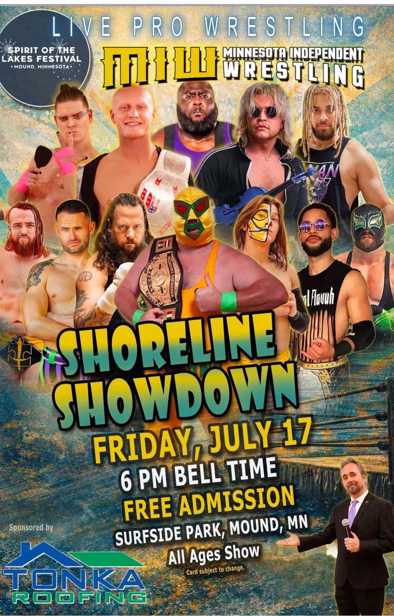 DownTownPTBrown's tweet photo. Tonight! Come see the ✌️☝️👌 in Mound, MN with MIW Pro Wrestling at 6 PM! 

https://t.co/f11AuXSkWK https://t.co/1g52N1WlOl