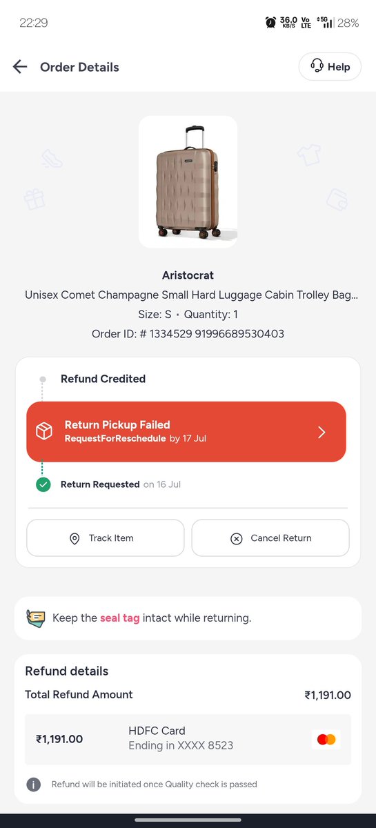 V_Deepak_V's tweet photo. @MyntraSupport 📌 16 Jul – Pickup failed – still open

Screenshots attached. Pickup agent negligence, not mine. @MyntraSupport need a real resolution, not another auto-close.

Here is all issues history and screenshots https://t.co/RCu3ThoF3s